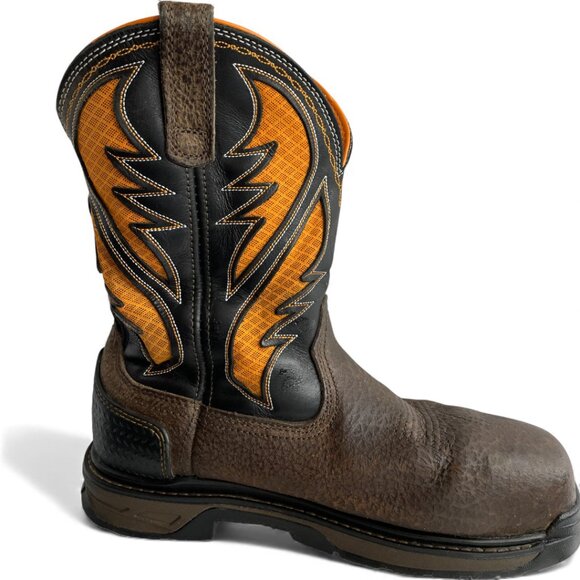 Ariat Intrepid Venttek Composite Toe Work Leather Western Boots Men's 9 EE - Picture 8 of 15